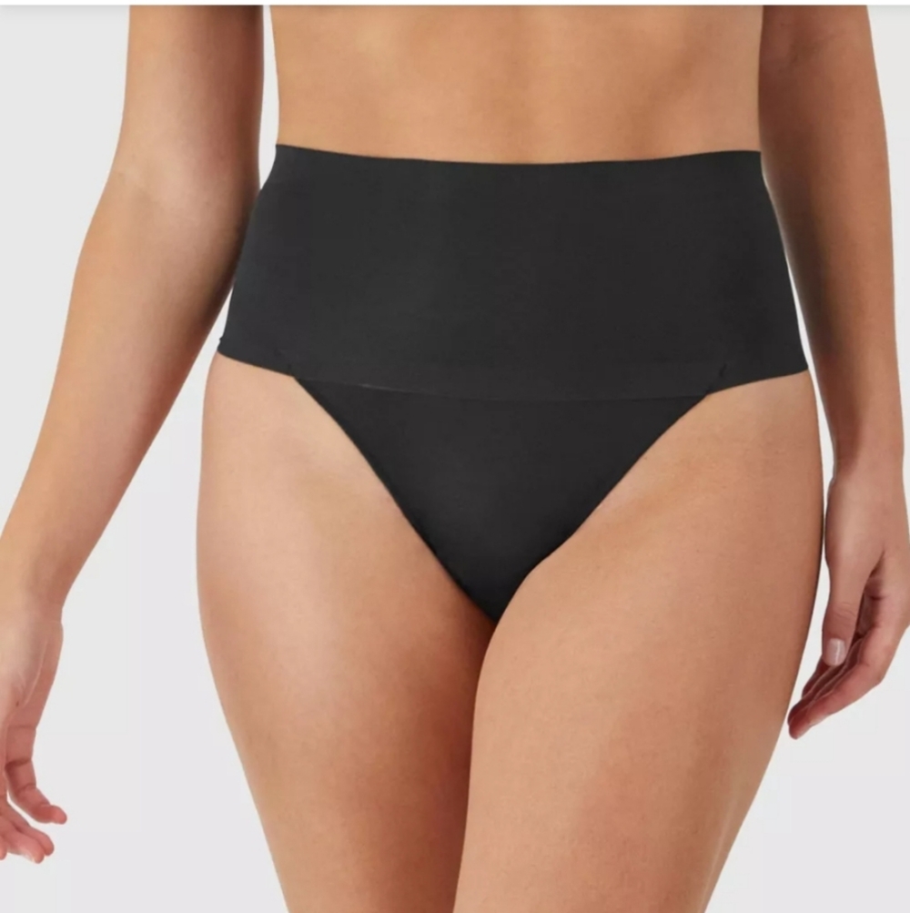 Maidenform Women's Shapewear 2pk Light Shaping Thong SES080 - Black Sz. XL NWT
